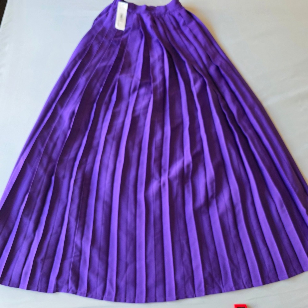 The Drop Heliotrope Pleated Skirt Women's XXS Purple NWT slit skort dramatic